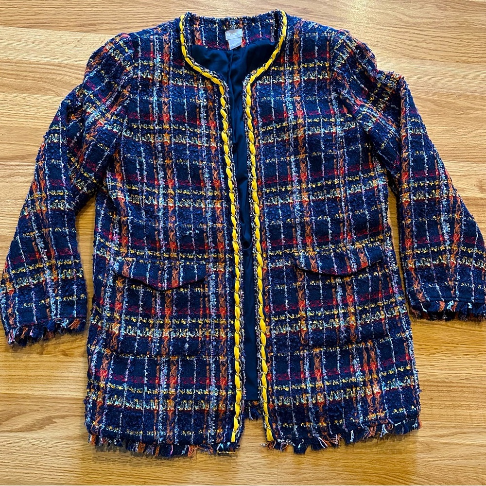 Chico’s tweed jacket